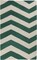Tiwari Home 2' x 3' Hunter Green and Ivory Chevron Hand Woven Rectangular Area Throw Rug